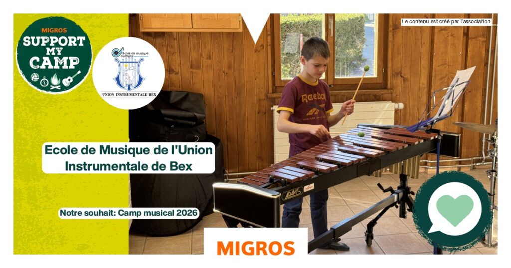 Migros Support My Camp: camp musical 2026 de l'école de musique